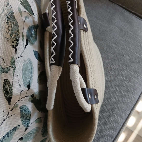 Cotton Rope Woven Tote Basket Bag - Picture 3 of 7